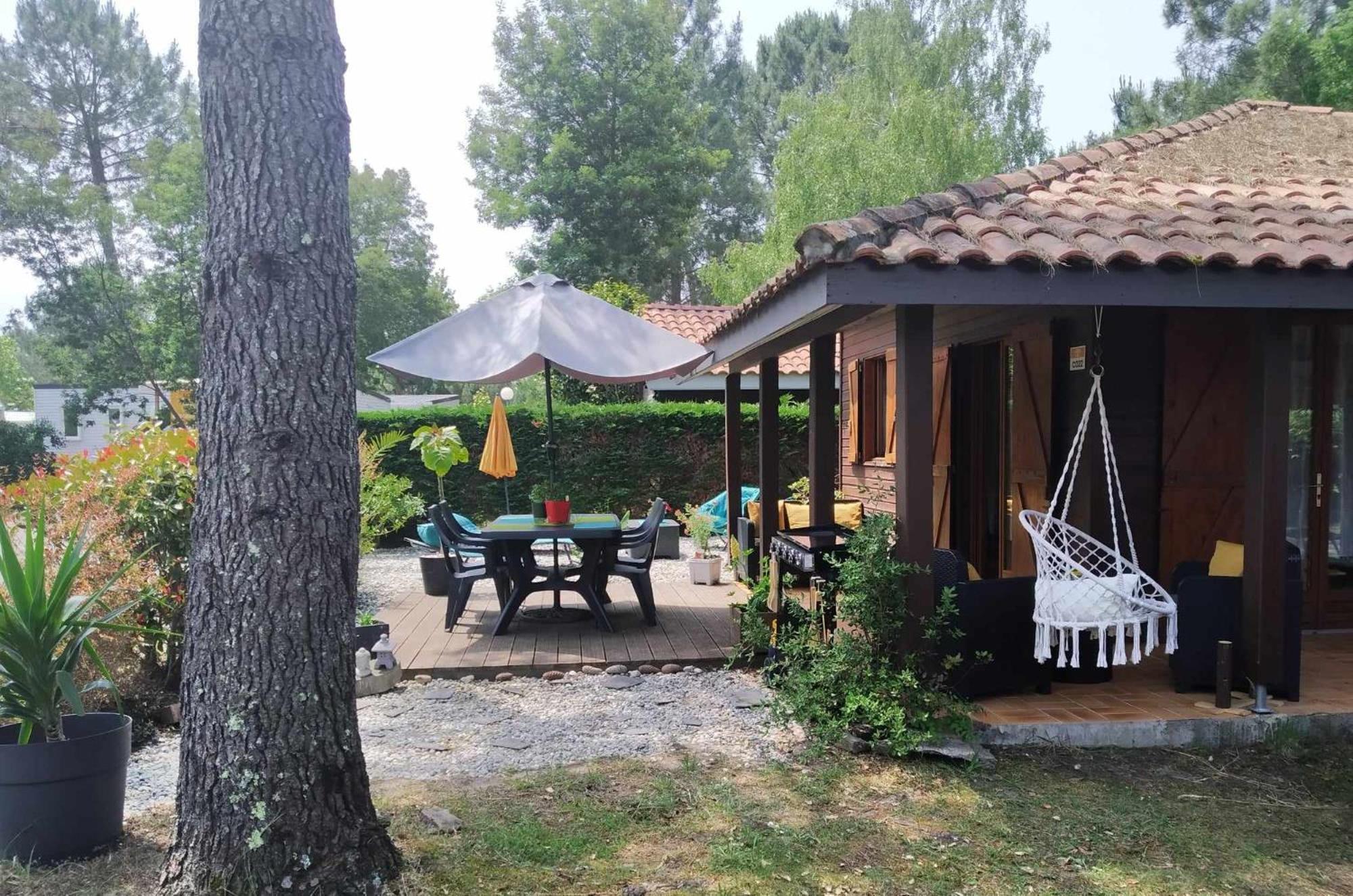 Chalet Camping Les Vignes Lit-et-Mixe Exterior foto